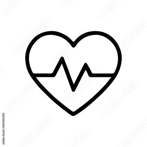 Heartbeat line icon symbolizing health and life
