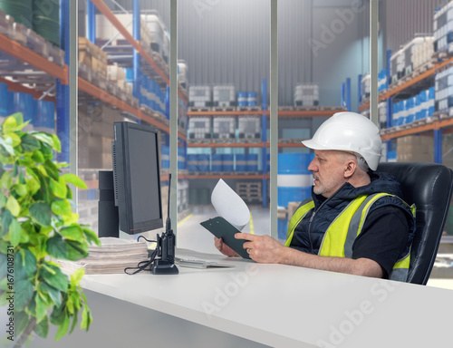Man warehouse manager. Stor...