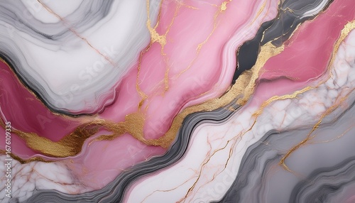 elegant pink and gray marble texture with gold veins