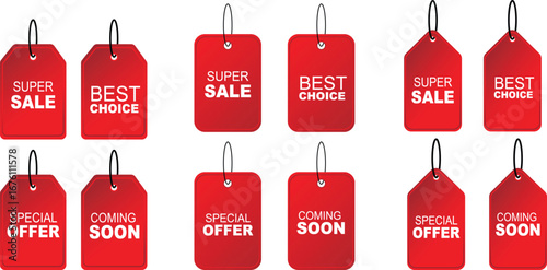Promotional Sale Tags for Special Offers and Retail Discounts