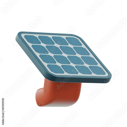 Modern solar panel icon for sustainable energy and renewable power transparent background png
