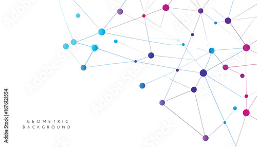 Contemporary Vector Illustration of an Abstract Geometric Network Background for Technology and Science Projects