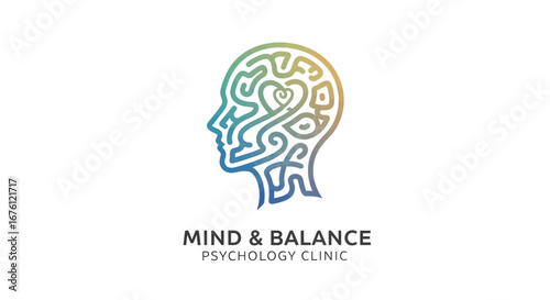 Mind and Balance at Psychology Clinic, Urban Environment, Graphic Design Focus