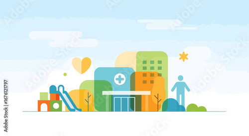 Family-Friendly Environment with Play Area and Medical Facility Design
