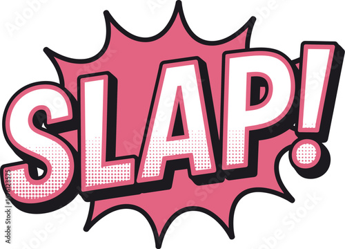 Slap sound effect comic book style vector illustration art