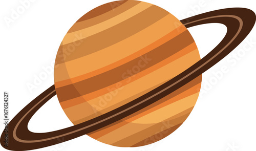 Saturn planet rings solar system space astronomy cosmic celestial body vector