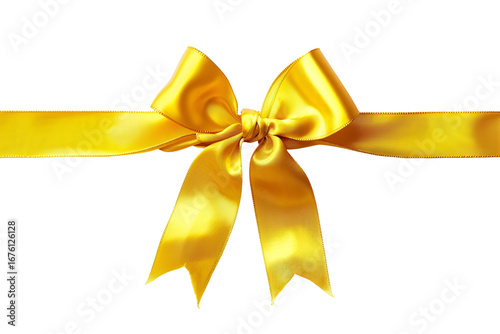 Golden ribbon bow on black background elegant gift wrapping design