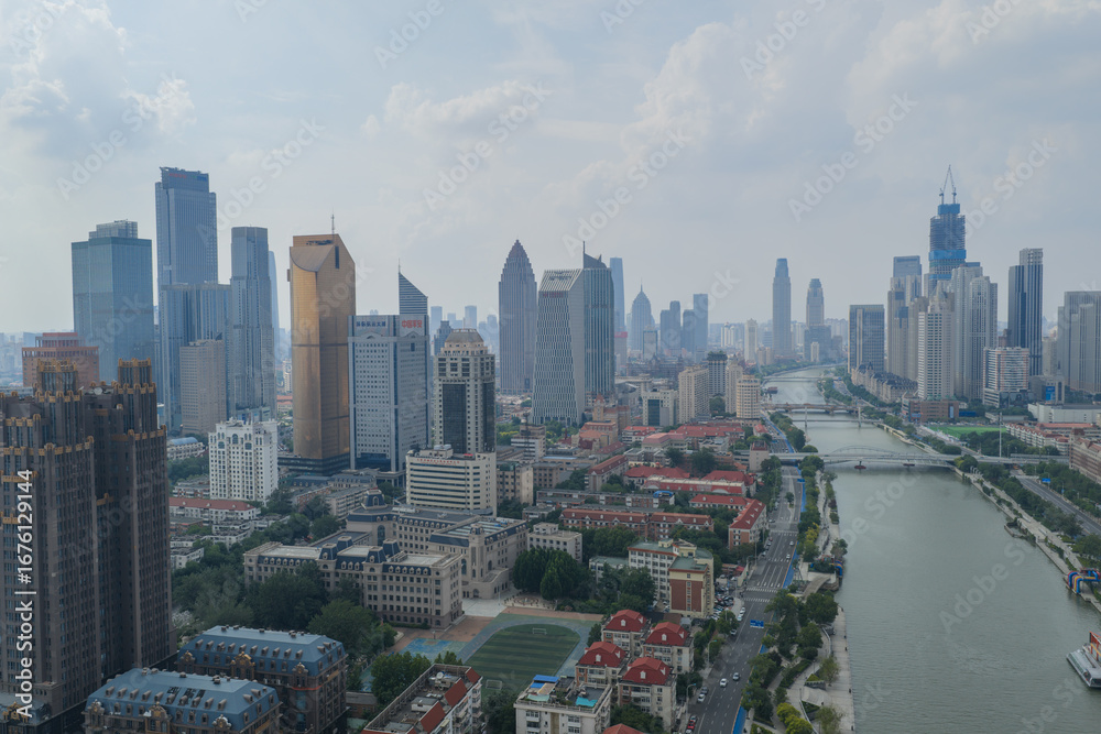 Obraz premium Architecture details of Tianjin City, China