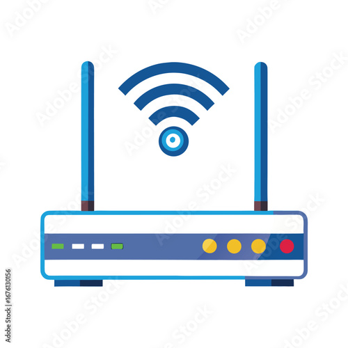wireless router emitting signal