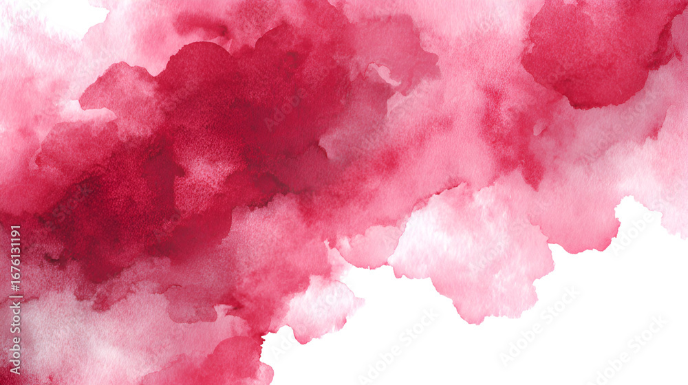 Fototapeta premium Abstract Red Pink Watercolor Wash Background