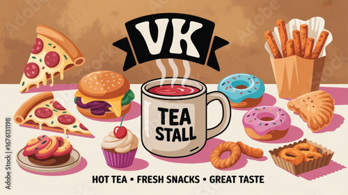 Warm up with a cup of hot tea and indulge in our fresh, delicious snacks. From pizza to burgers, donuts to pastries, we have something to satisfy every craving.