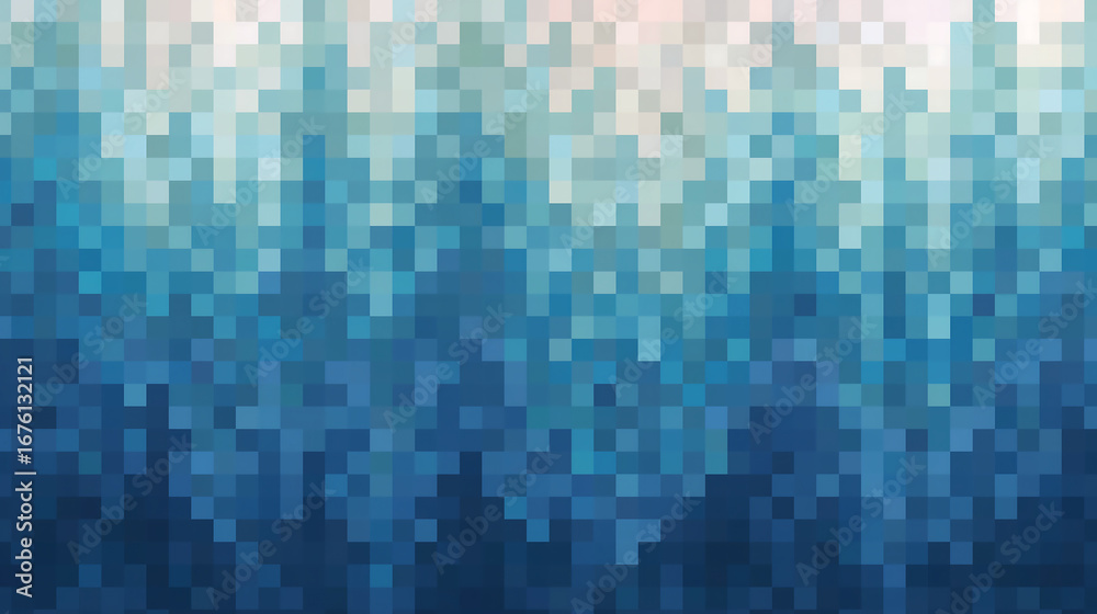 Fototapeta premium Blue pixel pattern digital background