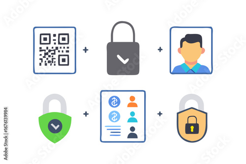 Digital identity verification process using qr codes and biometric data for security