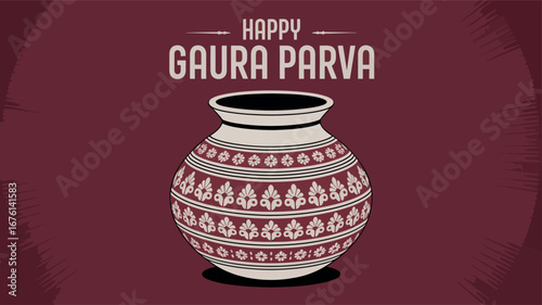 Happy Gaura Parba Festival Nepal Celebration Design