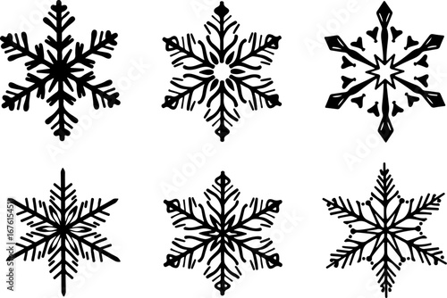 Wallpaper Mural "Elegant Snowflake Design Collection Vector Bundle Torontodigital.ca
