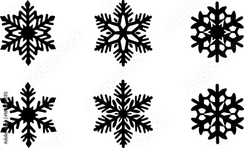 Wallpaper Mural "Elegant Snowflake Design Collection Vector Bundle Torontodigital.ca