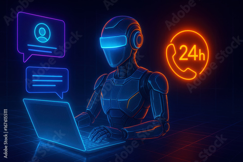 Neon Robot AI Provides 24/7 Customer Service Support Online