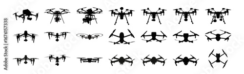 Drone Icons - fully editable vectors - Version 3