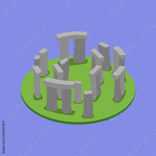 Stonehenge Iconic Prehistoric Monument Illustration
