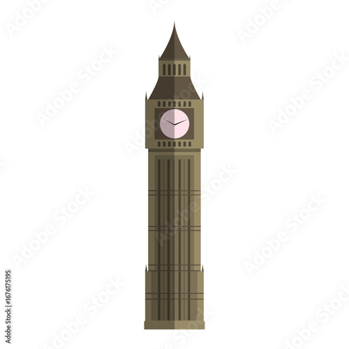 Big Ben Icon A Minimalist Vector Illustration of London's Iconic Landmark