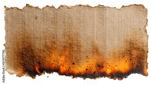 Burnt paper edges fire texture background