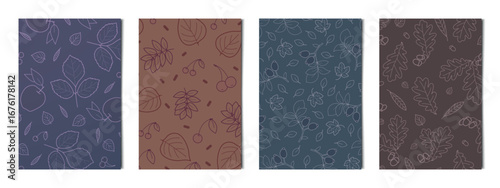 Set of 4 pcs abstract artistic texture backgrounds for advertising, business cards and banners - Vector illustration