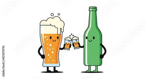 Cheers to friendship and good times enjoying delicious refreshing beer together