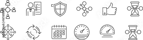 Business, management, productivity, performance, speed, checklist, calendar, teamwork, approval, protection, planning, cycle, time, network, collaboration, feedback, scheduling, optimization