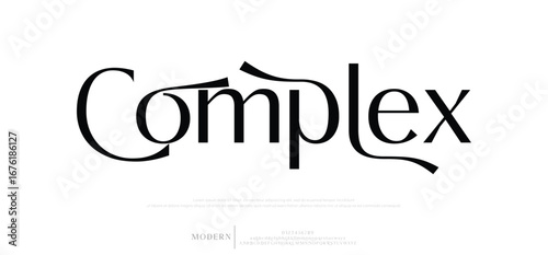 Complex modern stylish typography letter logo design