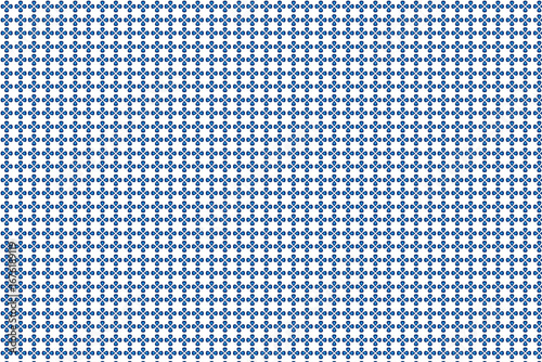 Blue Geometric Floral Pattern Seamless Design
