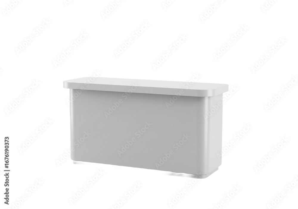 Modern white reception desk or counter for office or retail business storefront welcome area design element Modern white reception desk or counter for office or retail business storefront welcome area design element