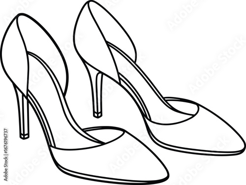 High heels, stiletto shoes, pointed toe pumps, women’s dress shoes, elegant footwear, fashion accessory, stylish design, formal shoes, retail product, footwear illustration