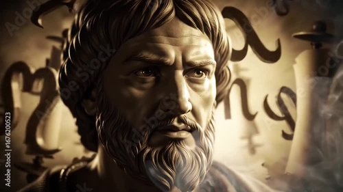 Aristotle Ancient Greek Philosopher Portrait Illustration History Art