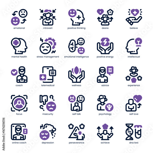 Health Coach Icon pack for your website, mobile, presentation, and logo design. Health Coach Icon dual tone design. Vector graphics illustration and editable stroke.