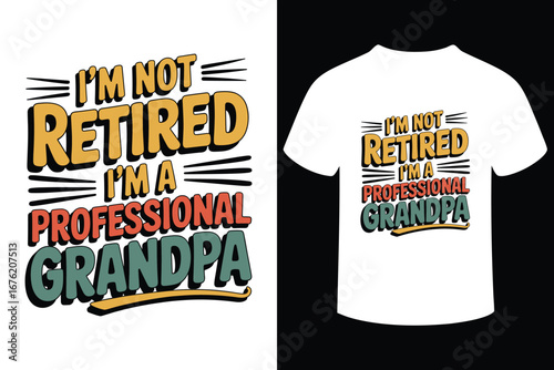 Professional grandpa funny retirement t shirt design