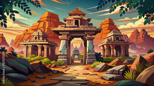 Hampi, India
Granite boulders frame ruined palaces and towering gateways, where once-thriving bazaars and ornate carvings echo the grandeur of a vanished empire among surreal landscapes.