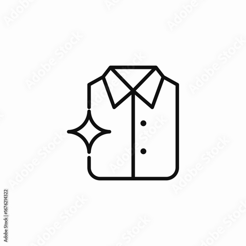 clean shirt icon sign vector