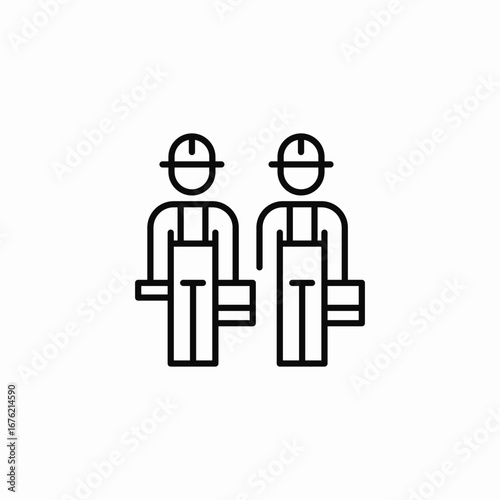 construction team icon sign vector