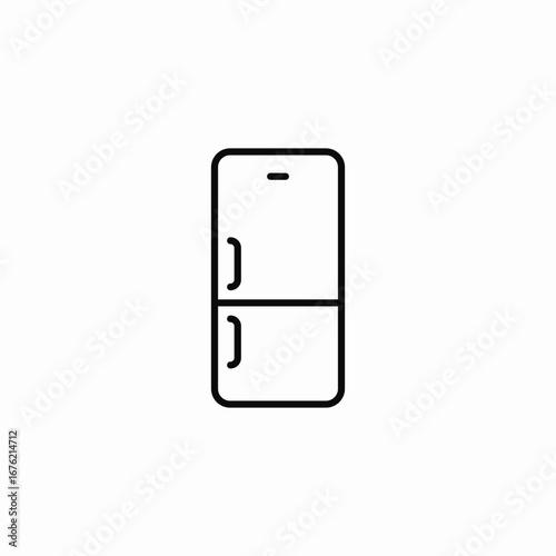cool refrigerator icon sign vector