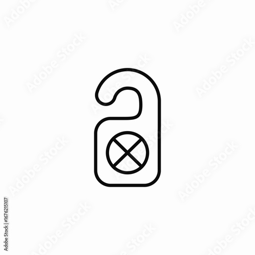 do not disturb hanger icon sign vector