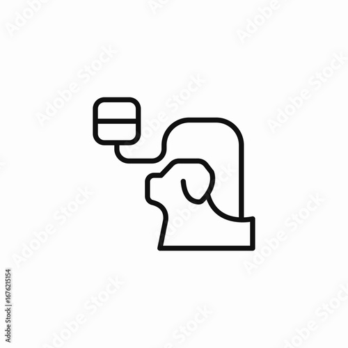 dog getting groomed icon sign vector