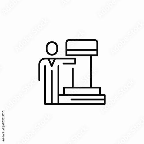 employee training icon sign vector