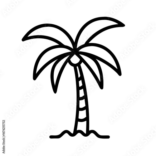 vector illustration of a palm