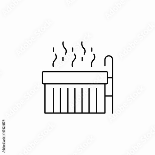 hot tub store icon sign vector