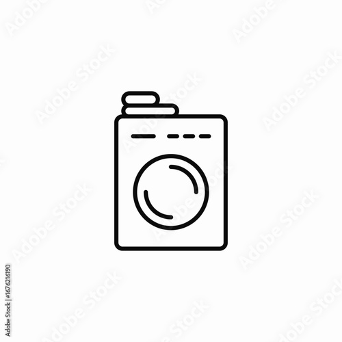 hotel laundry service icon sign vector