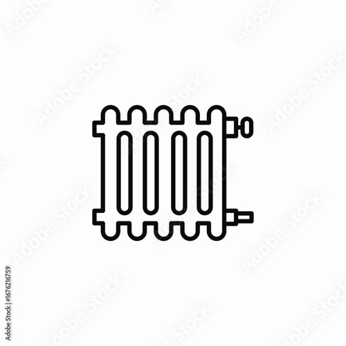 old fashioned radiator icon sign vector