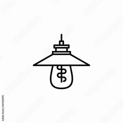 pendant lamp icon sign vector