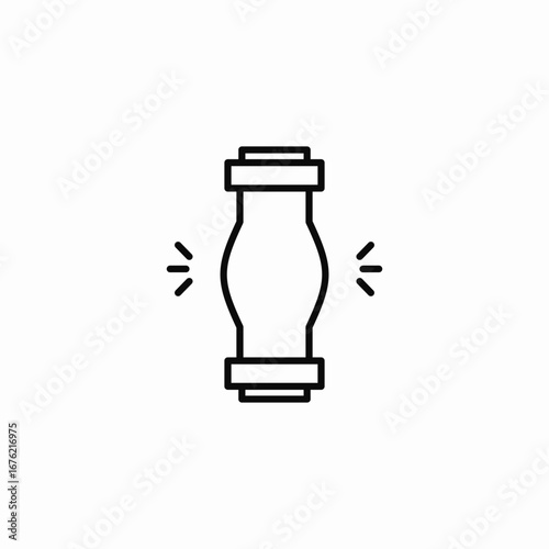 pipe connector icon sign vector