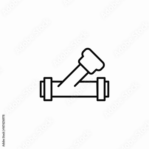 pipe fitting icon sign vector