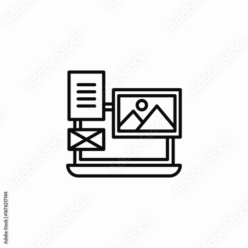 responsive web design icon sign vector